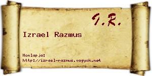 Izrael Razmus névjegykártya